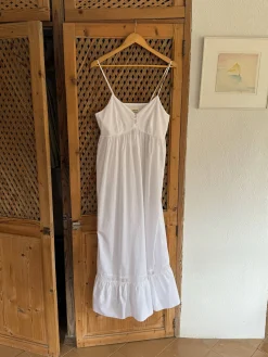 Djerf Avenue Airy Poplin Midi Dress White