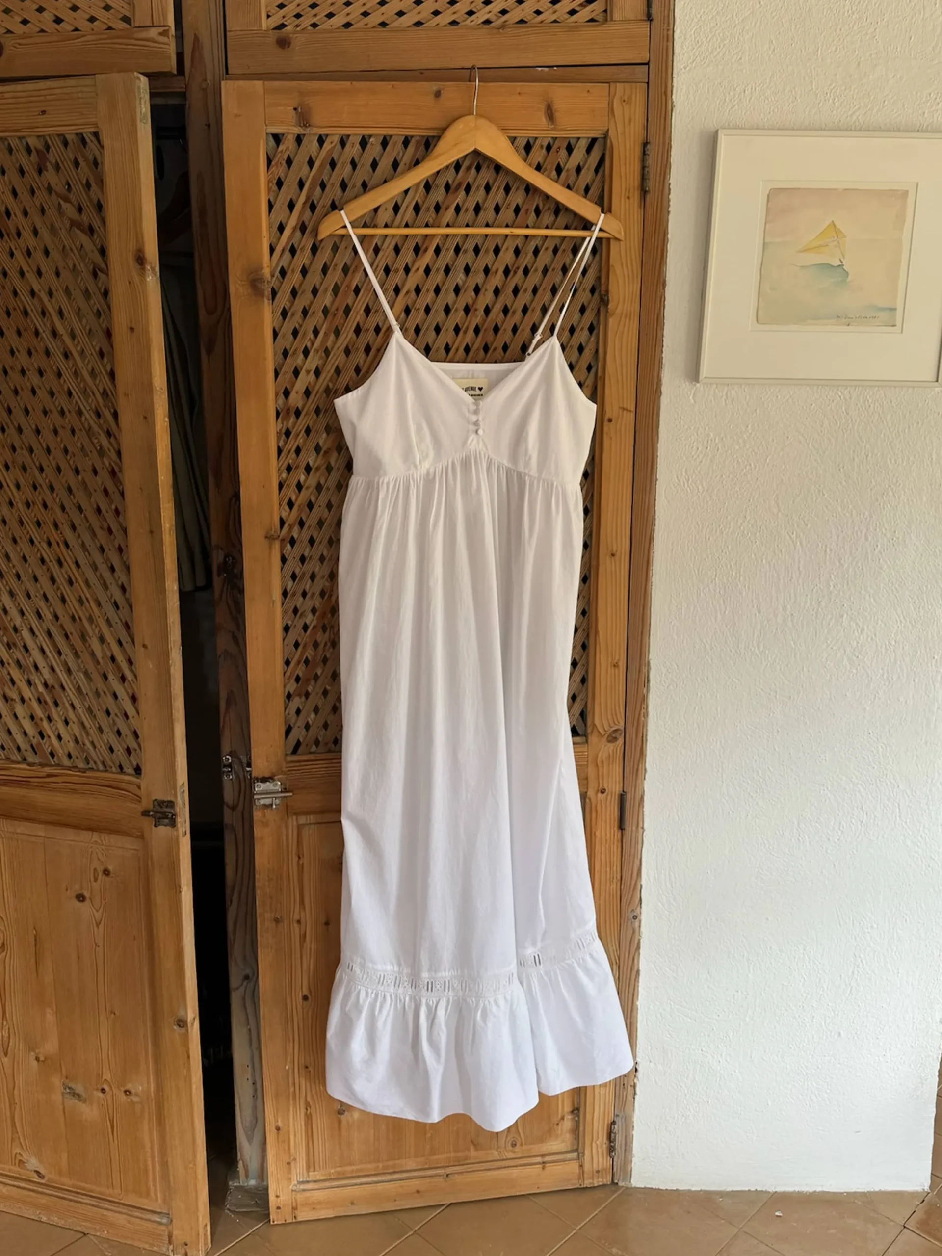Djerf Avenue Airy Poplin Midi Dress White