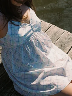 Djerf Avenue Airy Poplin Mini Dress Cottage Meadow Outlet