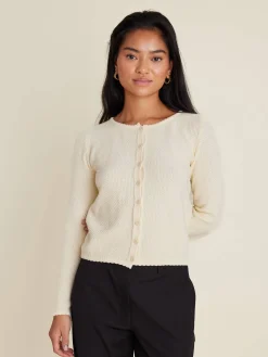 Djerf Avenue Amorini Cardigan Cream Sale