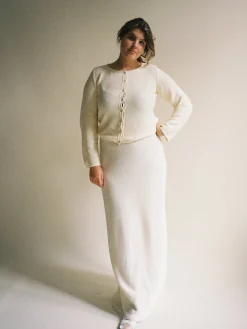 Djerf Avenue Amorini Cardigan Cream Sale