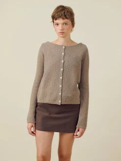 Djerf Avenue Amorini Cardigan Wool Mole Online
