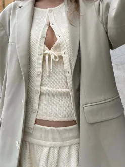 Djerf Avenue Amorini Skirt Cream