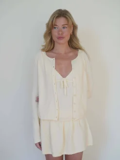 Djerf Avenue Amorini Skirt Cream