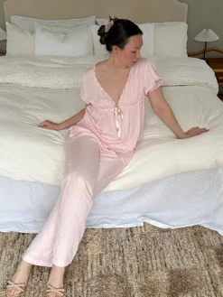 Djerf Avenue Angel Pants Pink New