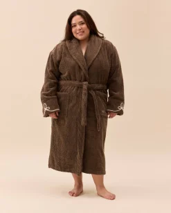Djerf Avenue Bath Robe Brown Sale