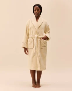 Djerf Avenue Bath Robe Creamy Oat Hot