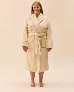 Djerf Avenue Bath Robe Creamy Oat Hot