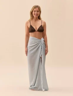 Djerf Avenue Beach Scarf DA Seaside Blue Online