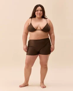 Djerf Avenue Boxer Bikini Bottom Cocoa Online
