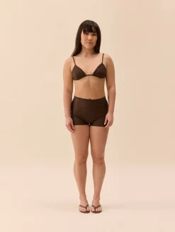 Djerf Avenue Boxer Bikini Bottom Cocoa Online