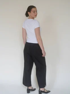 Djerf Avenue Breezy Ankle Pants Black Clearance