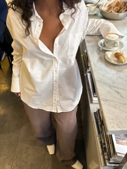 Djerf Avenue Breezy Classic Shirt White