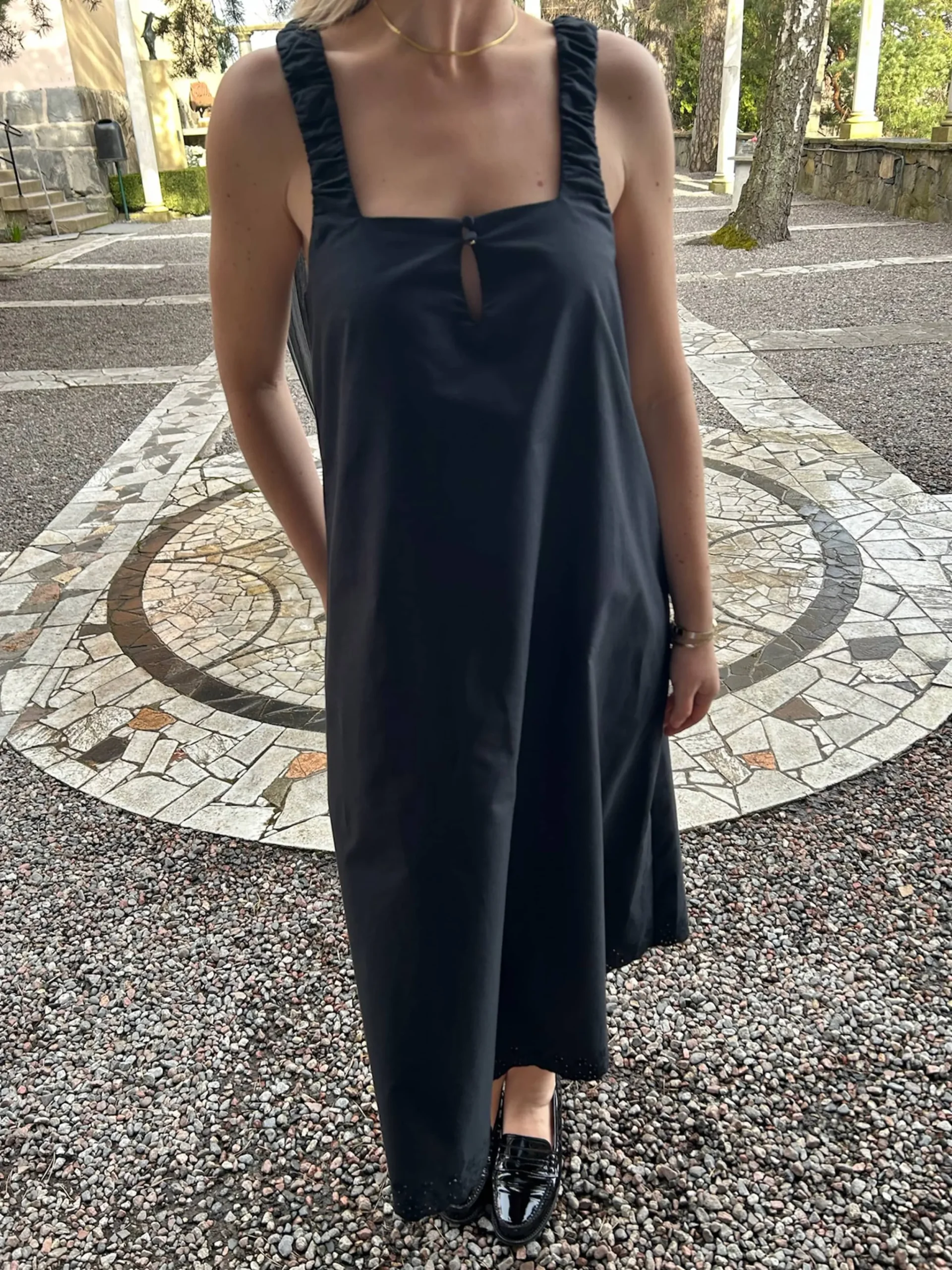 Djerf Avenue Breezy Embroidered Dress Black Sale