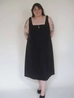 Djerf Avenue Breezy Embroidered Dress Black Sale
