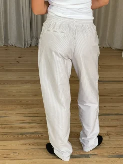Djerf Avenue Breezy Pants Beige Stripe Outlet