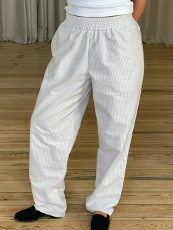 Djerf Avenue Breezy Pants Beige Stripe - Tall