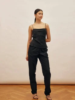 Djerf Avenue Breezy Pants Black - Tall Clearance