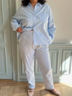 Djerf Avenue Breezy Pants Blue Stripe