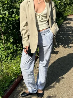 Djerf Avenue Breezy Pants Blue Stripe