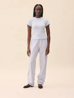 Djerf Avenue Breezy Pants Blue Stripe - Tall Hot