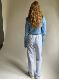 Djerf Avenue Breezy Pants Blue Stripe - Tall Hot