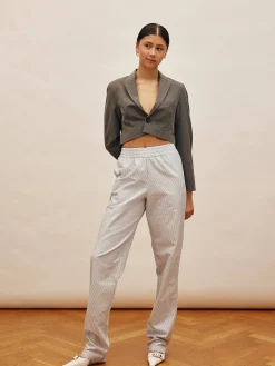 Djerf Avenue Breezy Pants Blue Stripe - Tall Hot