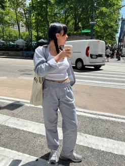 Djerf Avenue Breezy Pants Grey Best