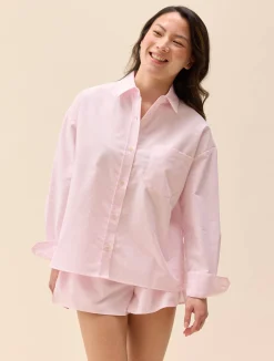 Djerf Avenue Breezy Shirt Pink Stripe Hot