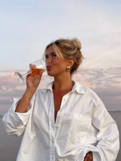 Djerf Avenue Breezy Shirt White Discount