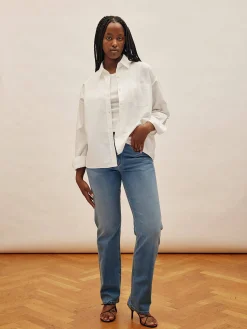 Djerf Avenue Breezy Shirt White Discount