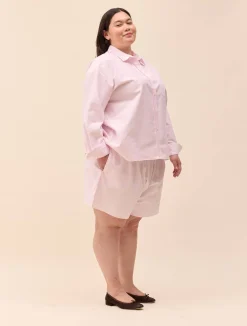 Djerf Avenue Breezy Short Shorts Pink Stripe Outlet