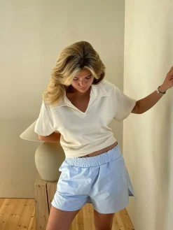 Djerf Avenue Breezy Shorts Blue Online