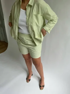 Djerf Avenue Breezy Shorts Green Discount