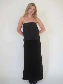 Djerf Avenue Breezy Tube Top Black