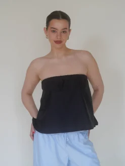 Djerf Avenue Breezy Tube Top Black