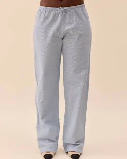 Djerf Avenue Broderie Pants Airy Blue - Tall Discount
