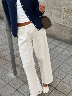 Djerf Avenue Broderie Pants White Sale
