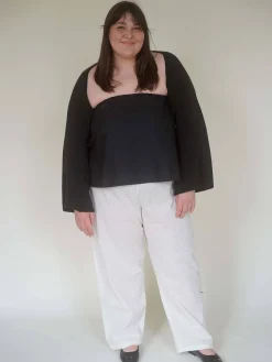 Djerf Avenue Broderie Pants - Tall White Sale