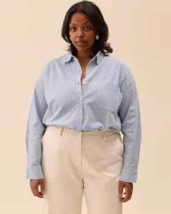 Djerf Avenue Broderie Shirt Airy Blue New