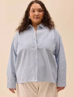 Djerf Avenue Broderie Shirt Airy Blue New