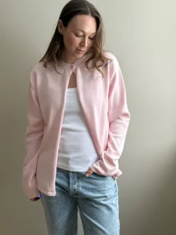 Djerf Avenue Button Up Cardigan Pink Discount