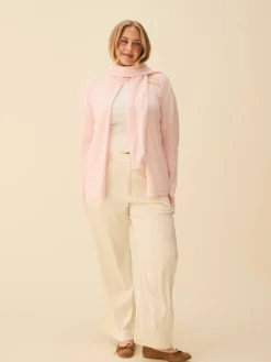 Djerf Avenue Button Up Cardigan Pink Discount