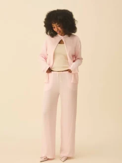 Djerf Avenue Button Up Cardigan Pink Discount