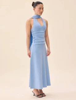 Djerf Avenue Celebration Dress Dove Blue Best