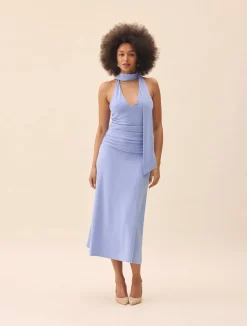 Djerf Avenue Celebration Dress Dove Blue Best