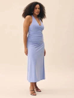 Djerf Avenue Celebration Dress Dove Blue Best