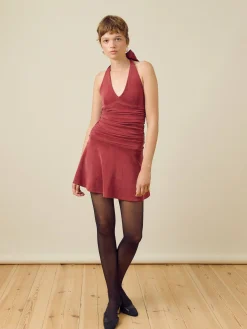 Djerf Avenue Celebration Mini Dress Burgundy Sale