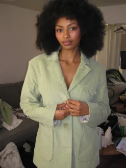 Djerf Avenue Corduroy Jacket Pistachio Best