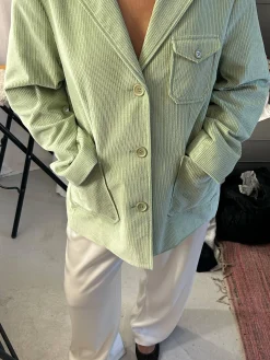 Djerf Avenue Corduroy Jacket Pistachio Best